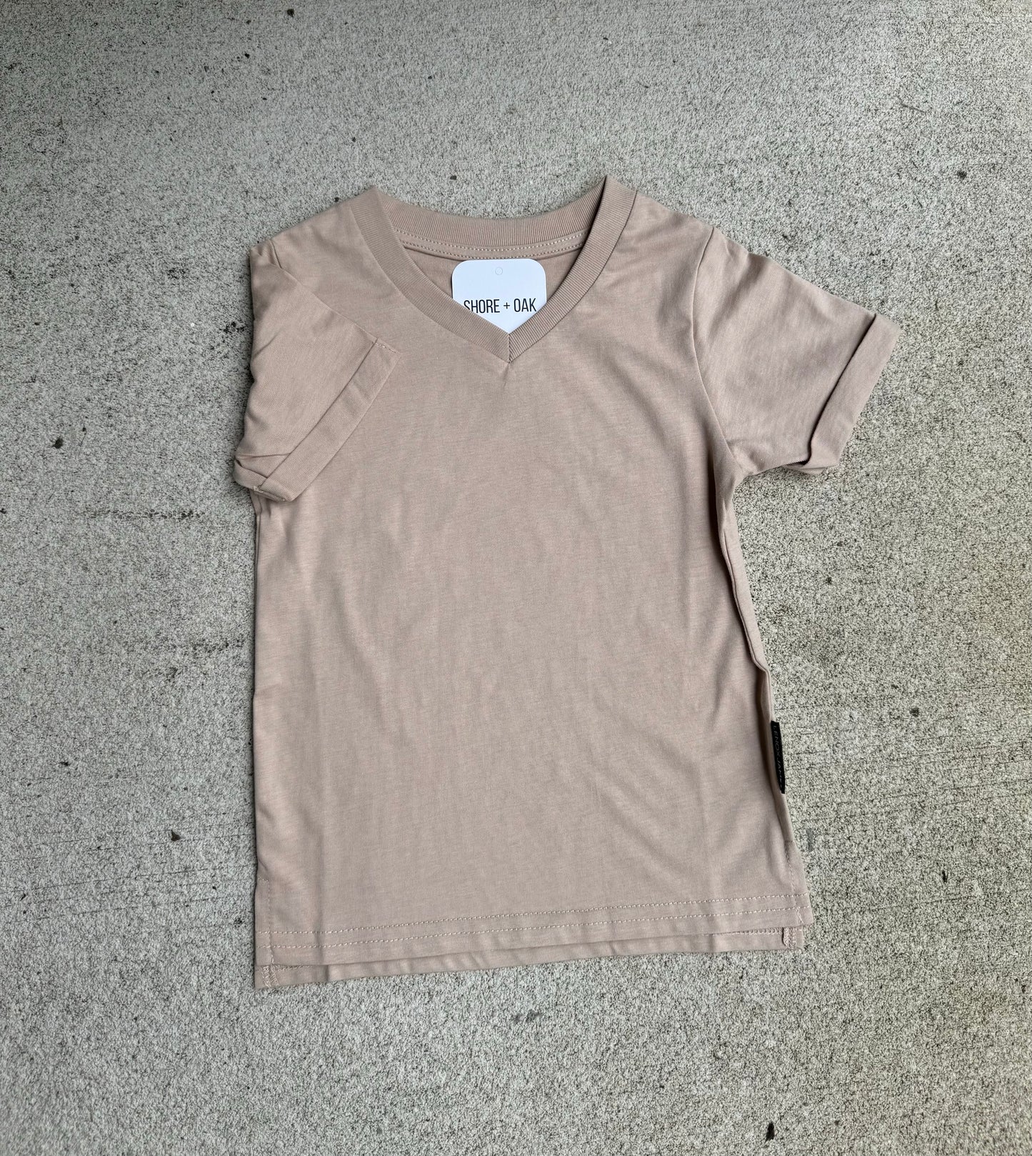 V-Neck Tee- Coffee -FINAL SALE