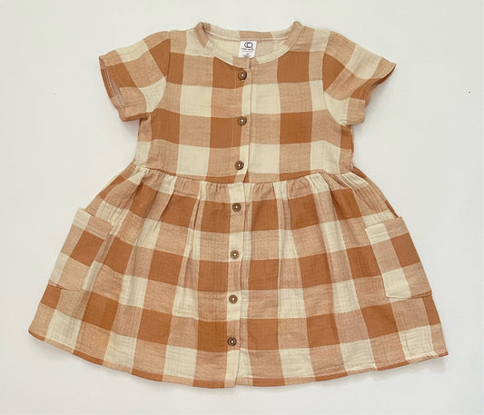 Mabel Muslin Button Dress - Picnic  -FINAL SALE